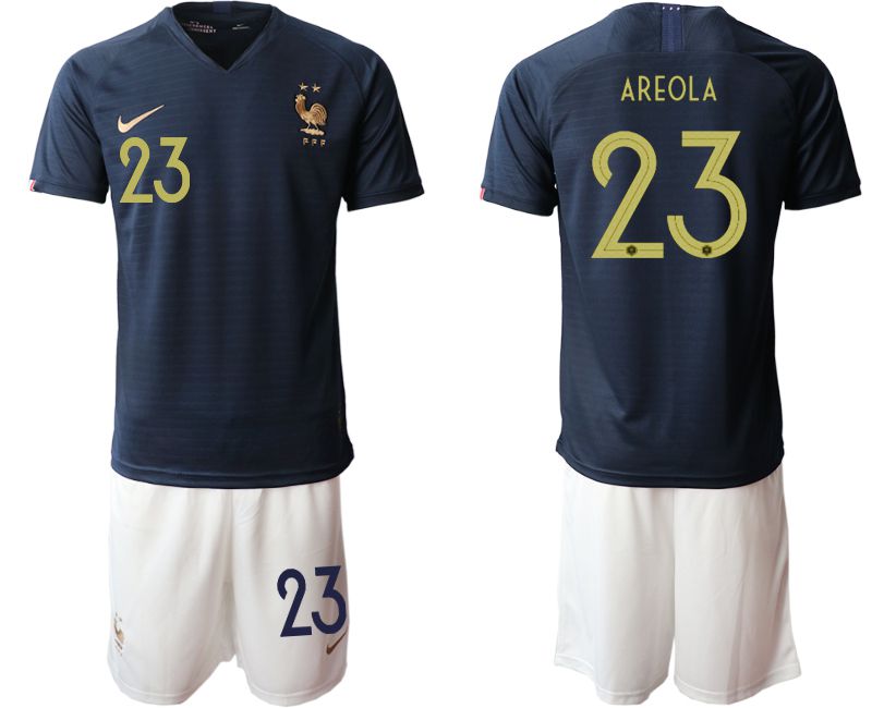 Men 2019-2020 Season National Team French home #23 blue Soccer Jerseys->->Soccer Country Jersey